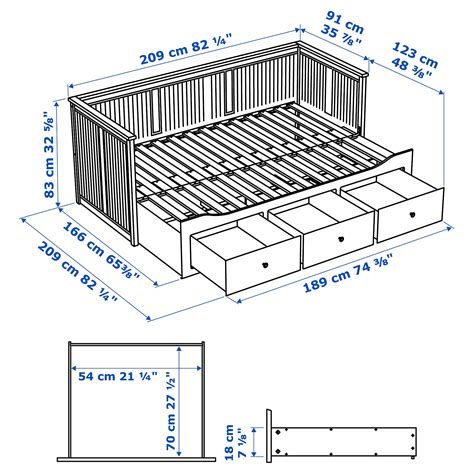 ikea hemnes daybed dimensions